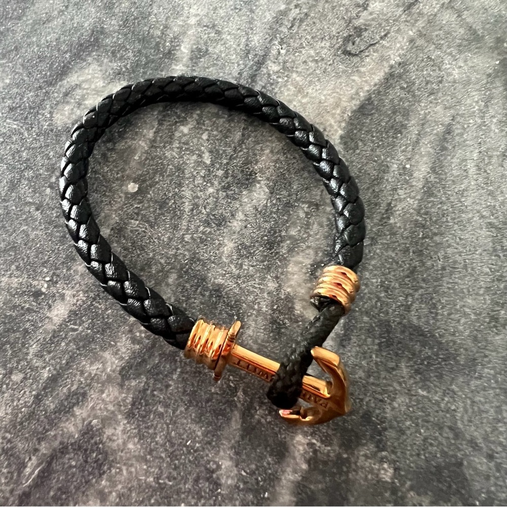 Paul Hewitt Leather Anchor Bracelet